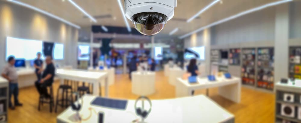 Dome-Style Security Camera in Retail Store With HD and Motion Detection — Metwide Communications in Gold Coast, QLD